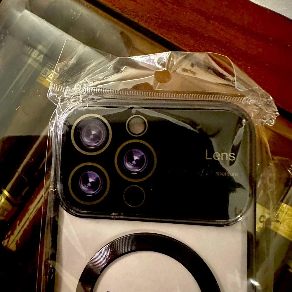 iPhone 14 ProMax Luxury lens protection bumper shockproof Phone Case